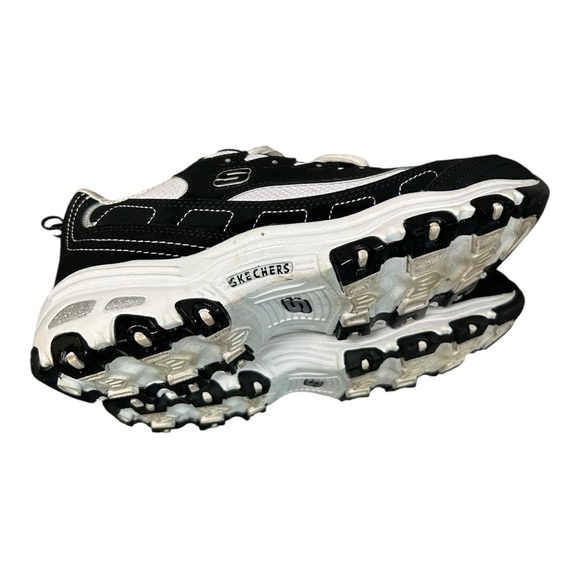 Skechers Sport Women's D'Lites Biggest Fan Memory Foam Sneaker Black/White - Picture 7 of 9